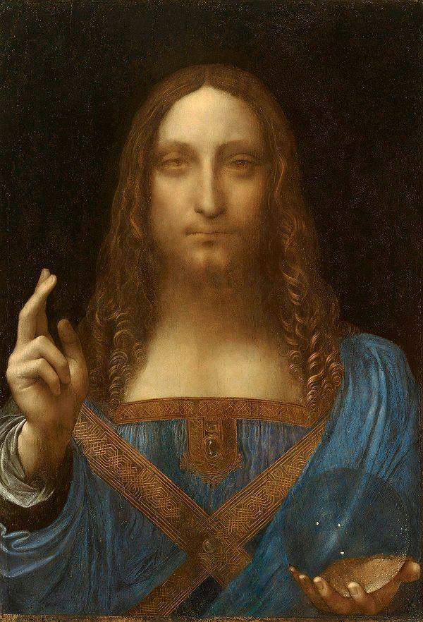 1. "Salvator Mundi"nin esrarengiz yüzü, İsa Mesih'i tasvir ediyor.