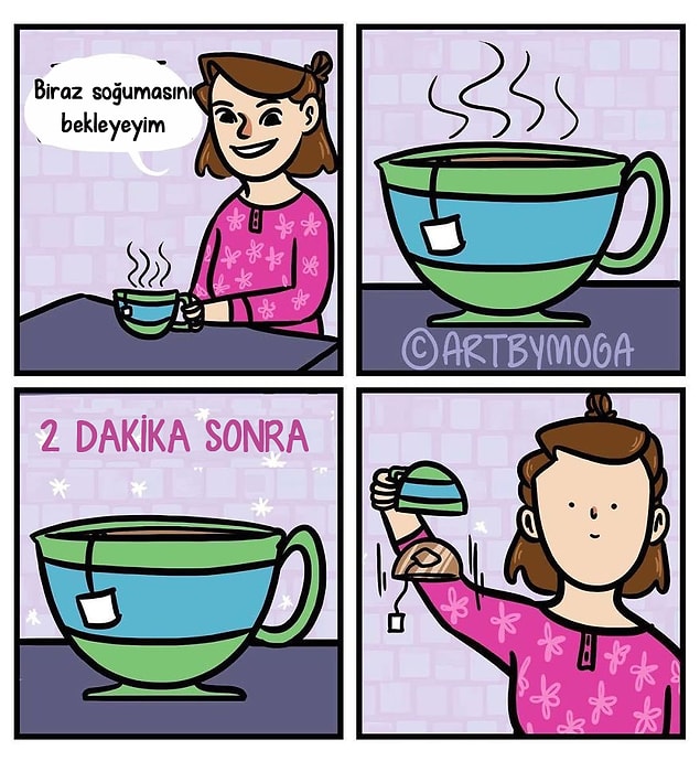 17. Çayımızı/kahvemizi içmeyi unutmak ve onun buz gibi olması :(