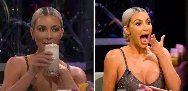 1. Kim Kardashian'a Kylie ve Khloe'nin hamile olup olmadığını açıklama veya sardalya püresi içme seçeneği sunup Kim'e püreyi içtirmesi.