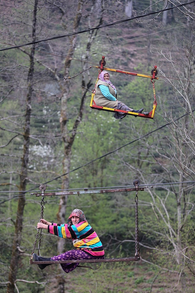 20. Rize'de teleferikle ulaşım. 📷 Fikret Delal