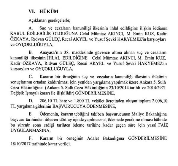 Gerekçede, Türk Ceza Kanunu ve Kabahatler Kanunu’nda “fuhuş yapmanın” suç olarak düzenlenmediğine dikkat çekildi.