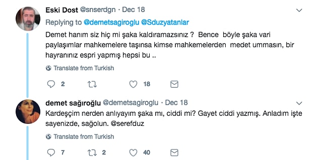 14. Sonunda mesele tatlıya bağlandı.