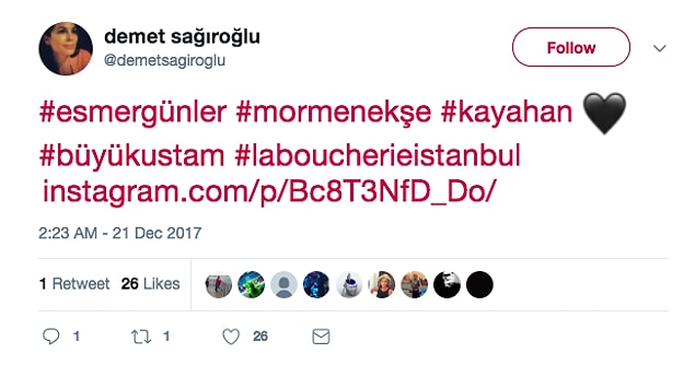 15. Derken Demet Sağıroğlu Insta'da bir fotoğraf paylaştı.