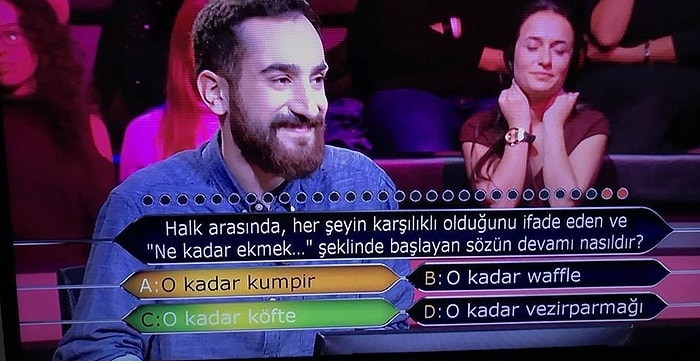 Kim Milyoner Olmak İster Yarışmacısından Yeni Deyim: 'Ne Kadar Ekmek O Kadar Kumpir'