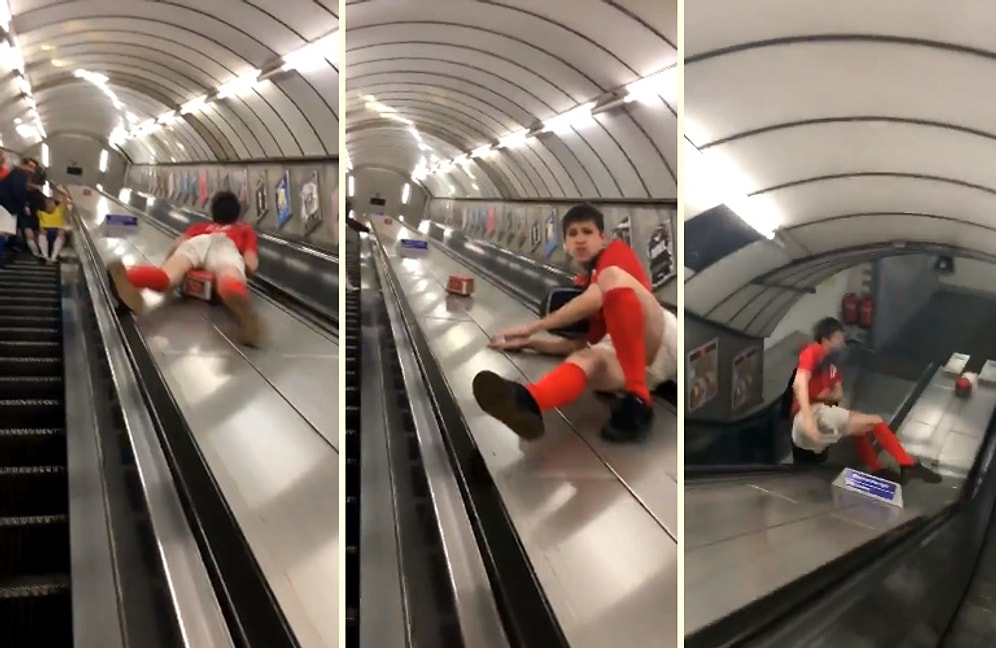 Metro Merdivenlerinden Kayarak İnmeye Çalışan Alkollü Taraftarın Acı Sonu