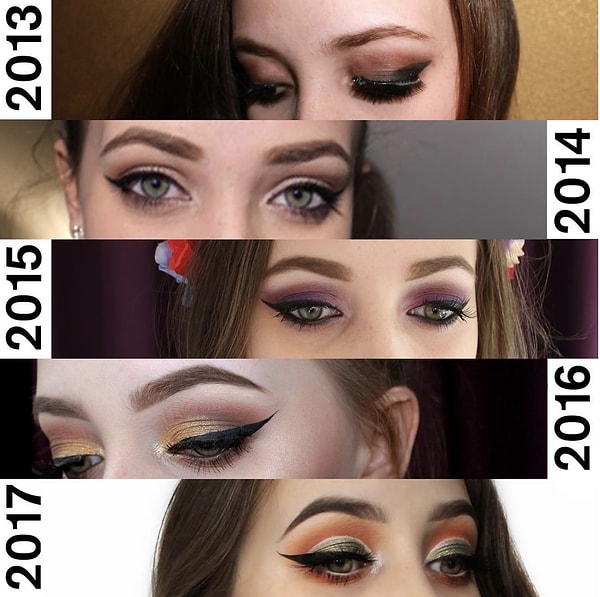 17. Эта девушка на середине своего пути к лучшему «кошачьему глазу» в 2020 году! 👌