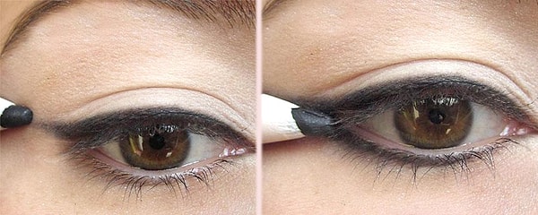 9. Подводка нижней водной линии чёрным карандашом