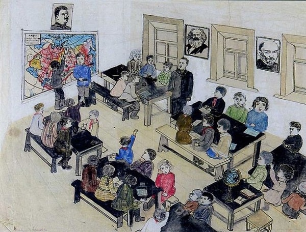 1. "На уроке", Аня, 14 лет, 1934 год