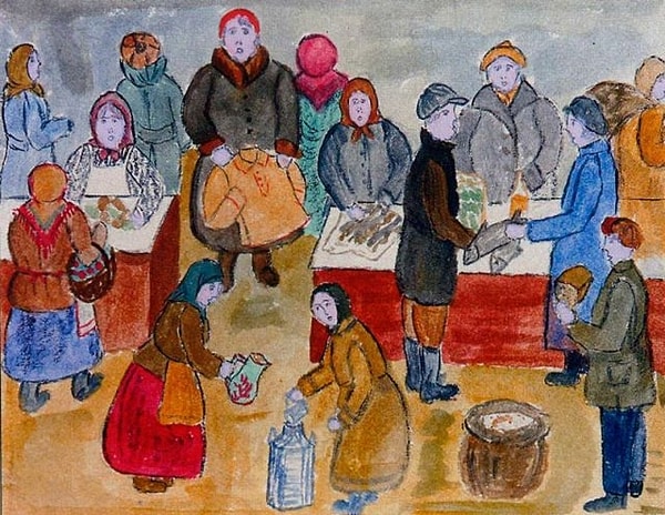 6. "На рынке", 1934 год