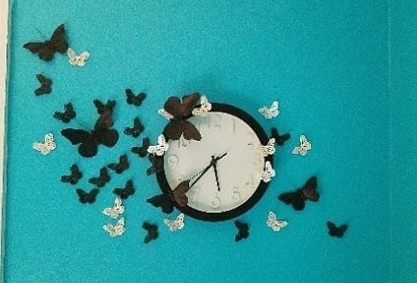 10. Zımba ve sprey yardımıyla hazırlanan kelebeklerle evlerinizin duvarlarını hareketlendirebilirsiniz. 🦋
