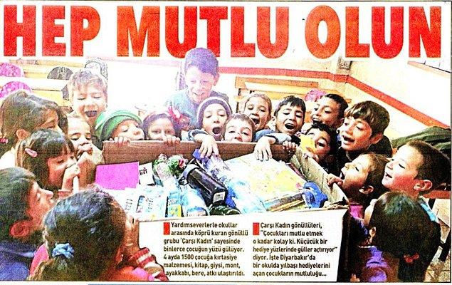Diyarbakır’da bir okulda yılbaşı hediyelerini açan çocukların mutluluğu, Posta gazetesinin manşetine böyle yansıdı ☺️