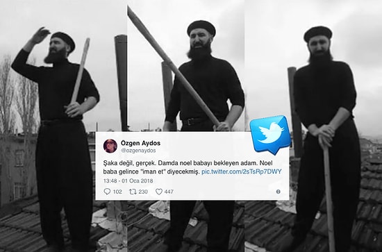 Çatıda 'Noel Baba'yı Bekleyen Adam: Geldiğinde 'İman Et' Diyeceğim