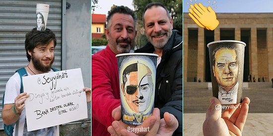 Her Gün Kahve İçip Çöpe Attığımız Bardakları Birer Sanat Eserine Dönüştüren Berk'le Tanışın!