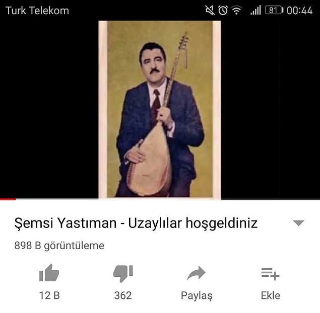 14. Uzaylılara yazılmış ilk halk türküsü