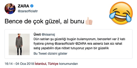 Zara'da Beğendiği Montu Bulamayan Genç, Yanlışlıkla Şarkıcı Zara'ya Tweet Atarak Ortalığı Karıştırdı!