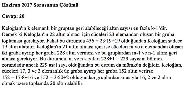 Çözüm: