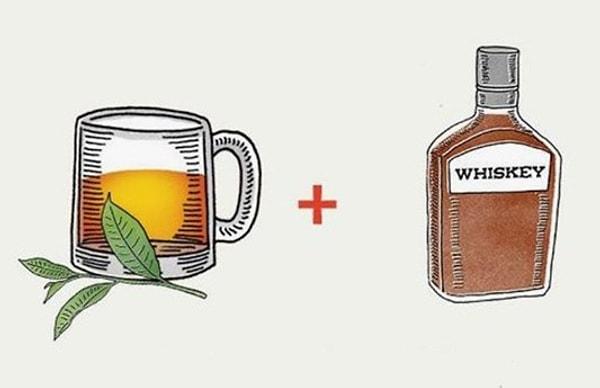6. Biraz deli hissediyorsanız çayınıza azıcık viski karıştırın.