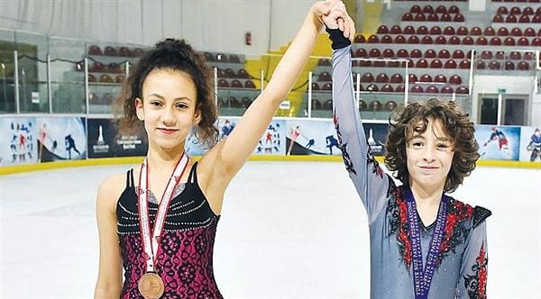 13 yaşındaki Elif Su Erol ise "Basic Novice A Girl" kategorisinde yeni Türkiye rekortmeni oldu.