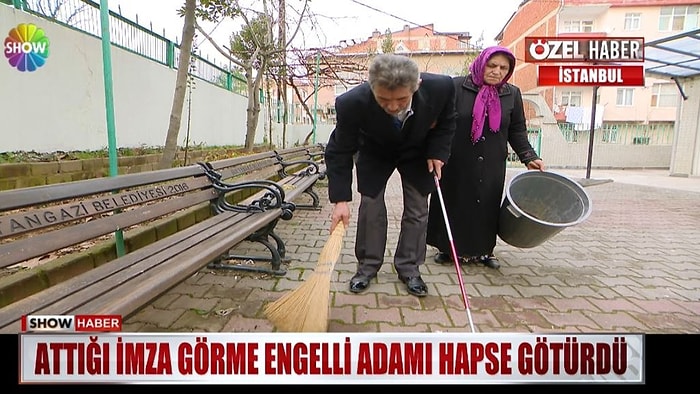 Görme Engelli Adama Temizlik Cezası Verildi!