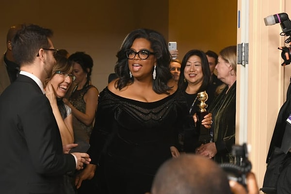 Winfrey daha sonra organizasyona, Hollywood Yabancı Basın'a teşekkür etti ve özgür basının önemini vurguladı.