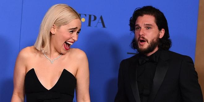 'Game of Thrones' Yıldızları Emilia Clarke ve Kit Harington Altın Küre Ödüllerinde Yine Kankalığın Kitabını Yazdı!