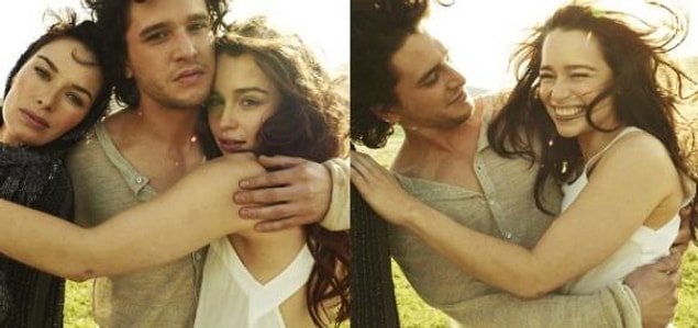 Biz yine Kit Harington ve Emilia Clarke'ı,