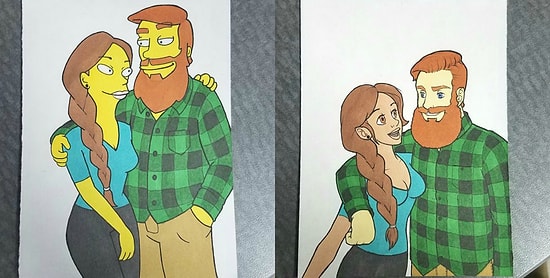 Парень доказал девушке свою любовь, нарисовав ее в стиле 10 различных мультиков