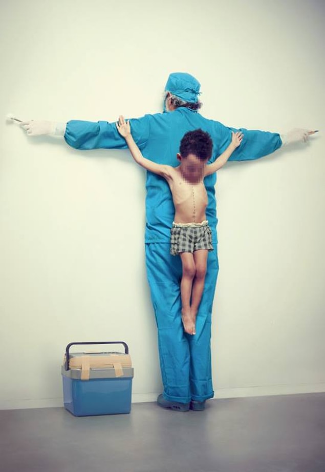 4. Organ mafyasının her yıl yüzlerce çocuğu katlettiğini anlatan fotoğraf...