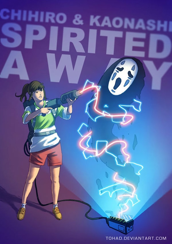 14. Тихиро и Каонаси (Безликий) из "Унесенных призраками"