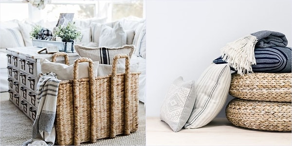 10. Плетеные корзины и подушки = атмосфера спокойствия в вашем доме.
