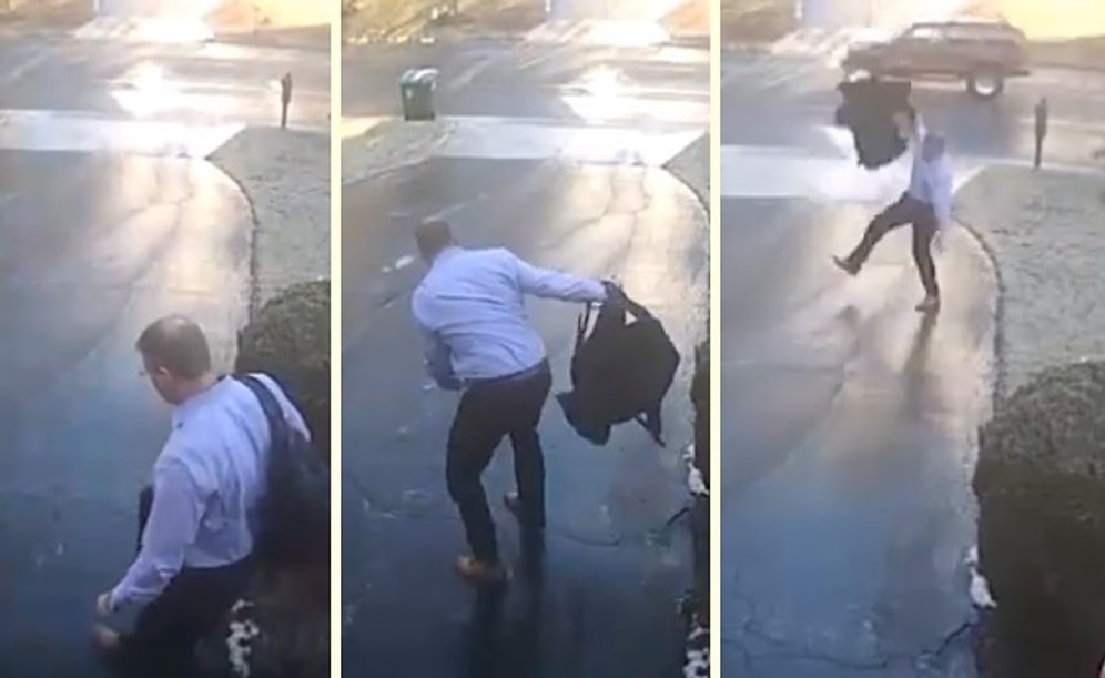 Buz Tutmuş Yolun Azizliğine Uğrayan Adamın Ecel Terleri Döktüğü Efsane Anlar