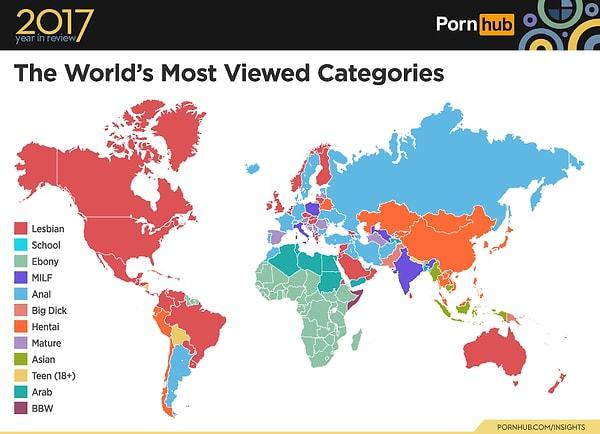10. En çok izlenen kategorilerin ülkelere göre dağılımı da bunlar.