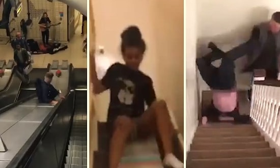 Merdivenleri Usulüne Uygun Bir Şekilde Kullanmayı Zor Yoldan Öğrenen İnsanların Acı Dolu Anları