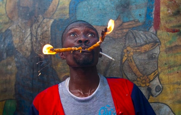 Вы были бы духом члена африканской религии вуду