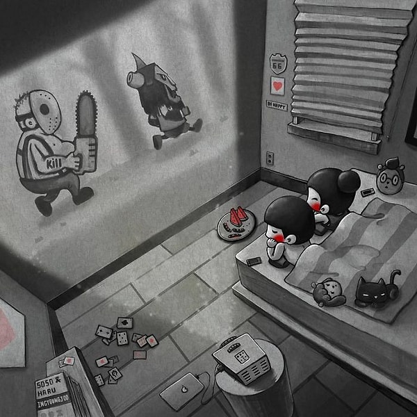 26. Смотреть ужастики.