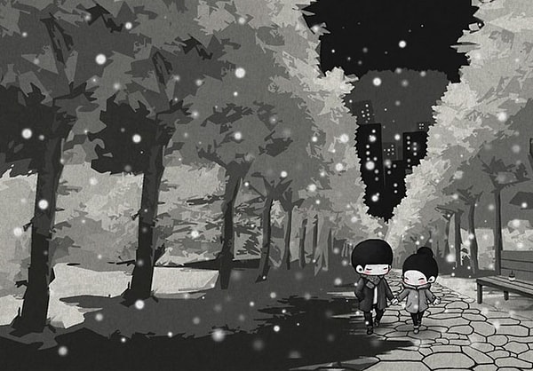 36. Гулять по зимнему парку.