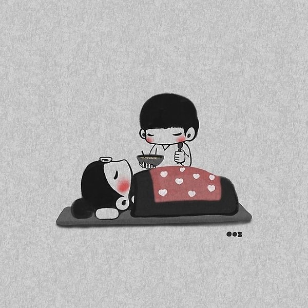 44. Лечить, когда любимая приболела.