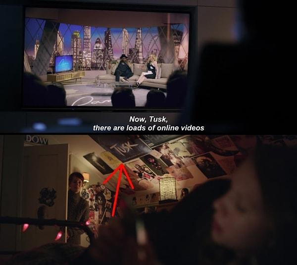 10. Yine "Arkangel" bölümünde Sara'nın duvarındaki, daha önce 3. sezon "Hated in the Nation" bölümünde görüdüğümüz rapçi Tusk'ın posteri de dikkatlerden kaçmıyor.