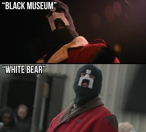 24. 2. sezon "White Bear" bölümünde maskeli adamın kostümü de aynı şekilde yine müzede bulunmakta.