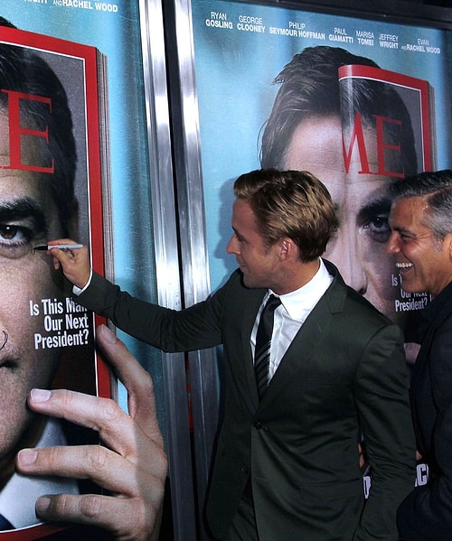 George Clooney'in yüzünü boyayabiliyor,