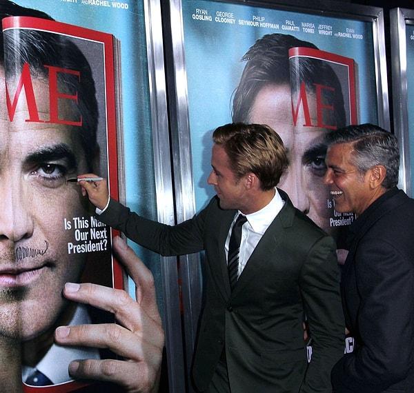 George Clooney'in yüzünü boyayabiliyor,