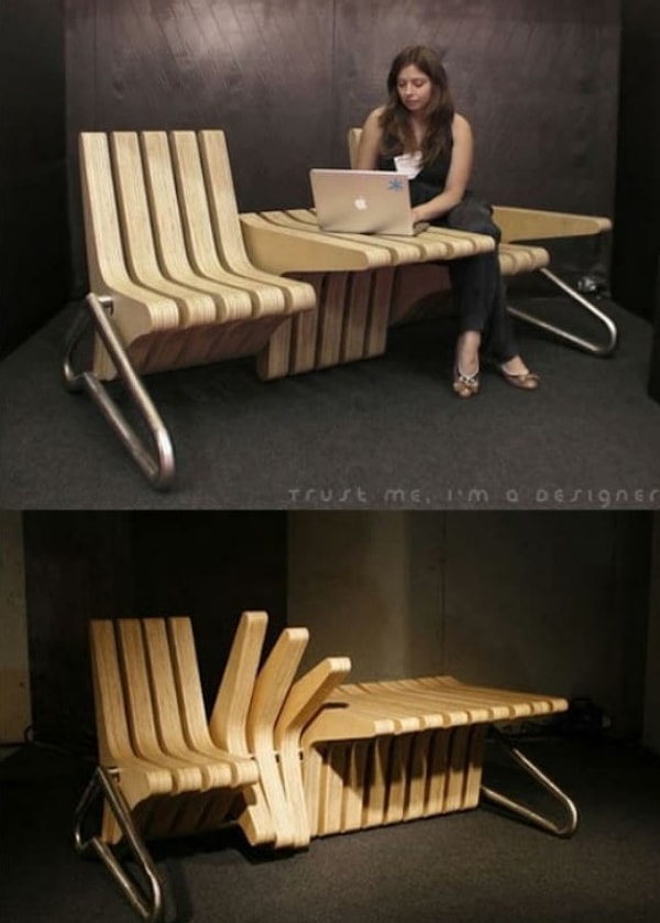 8. Мультифункциональная скамейка, которая подстроится под ваши нужды