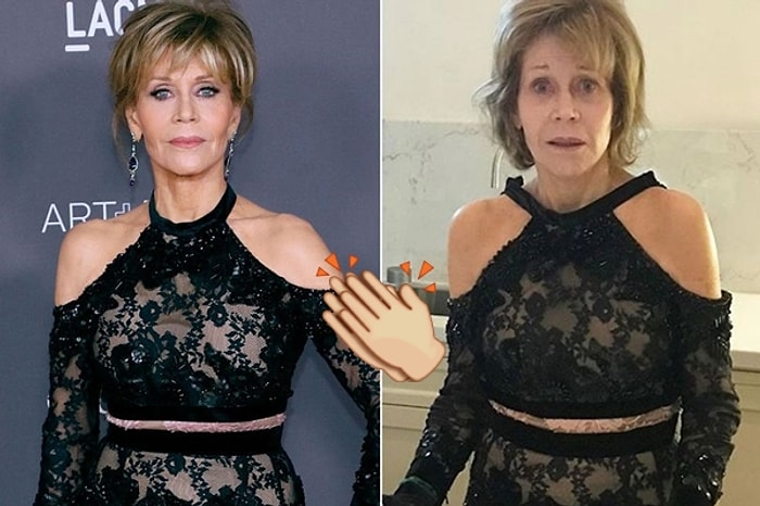 Bu Özgüven ve Samimiyetten Hepimize Lazım! Akşam Kırmızı Halıda Güzelliğiyle Dikkat Çeken Jane Fonda'nın Sabahına Yaptığı Cesur Paylaşım