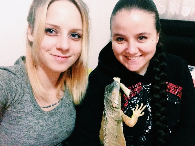 Hande'nin ve Cemre'nin evinde kediler çok fazla. Aynı zamanda iguana ve köpek de bulunuyor.