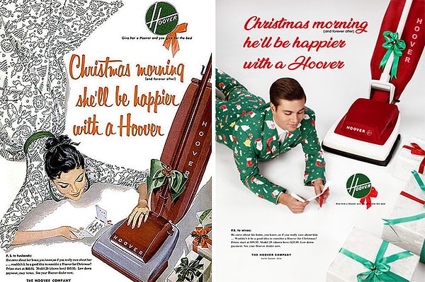 7. "Рождественским утром она будет счастливее с пылесосом" vs. "Рождественским утром он будет счастливее с пылесосом"