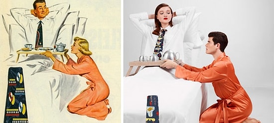 Фотограф поменял роли в сексистких рекламах 50-х, и некоторым мужчинам это не понравится