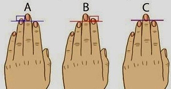 2. Orta parmağınız yüzük parmağınızdan daha kısaysa, prostat kanseri ve kalp hastalıklarına yakalanma ihtimaliniz diğerlerine göre daha düşük olabilir.