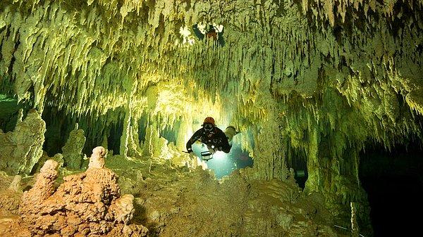 Proje'nin yöneticisi Guillermo de Anda, "Burada yaklaşık 200 adet su altı mağarası var ve hepsi birbirine bağlı. Buradaki kalıntılar geçmişe de ışık tutuyor" dedi.