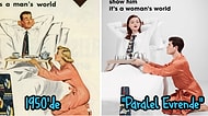 Paralel Evrende Cinsiyetçilik! Eski Reklamlardaki Toplumsal Rolleri Tersine Çeviren Fotoğraflar