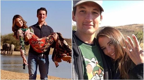 8. Мистер Фантастик Майлз Теллер надел кольцо на палец возлюбленной во время африканского сафари